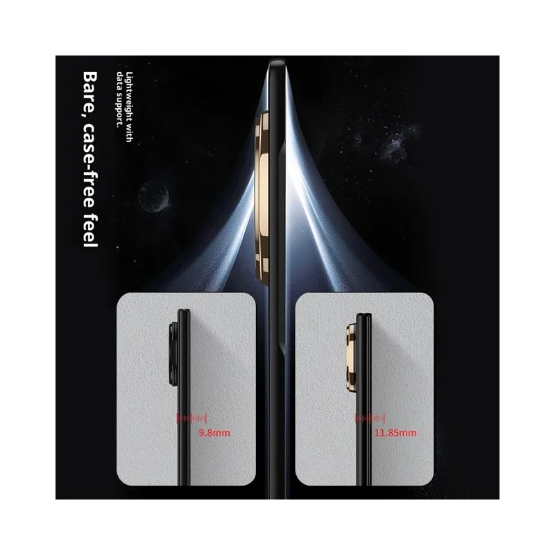 GKK Custodia per Honor Magic V5 5G Custodia Rigida in PC Ultrasottile con Pellicola Frontale in Vetro Temperato - Nero