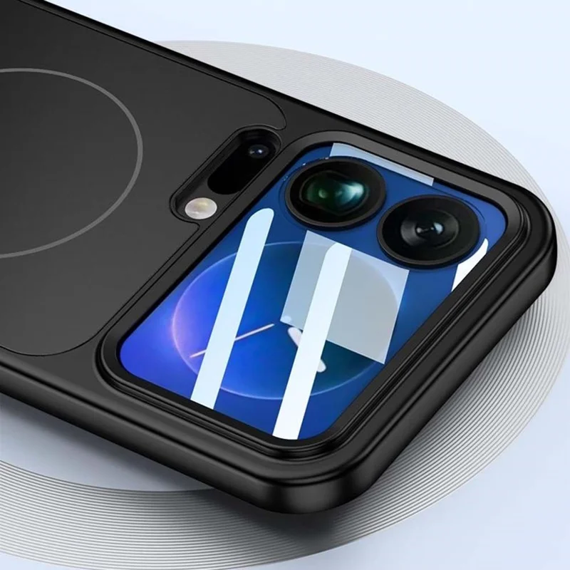 For Xiaomi 17 Pro Magnetic Case Transform to for iPhone 17 Pro Matte PC Phone Cover with Rear Screen Film - Silver