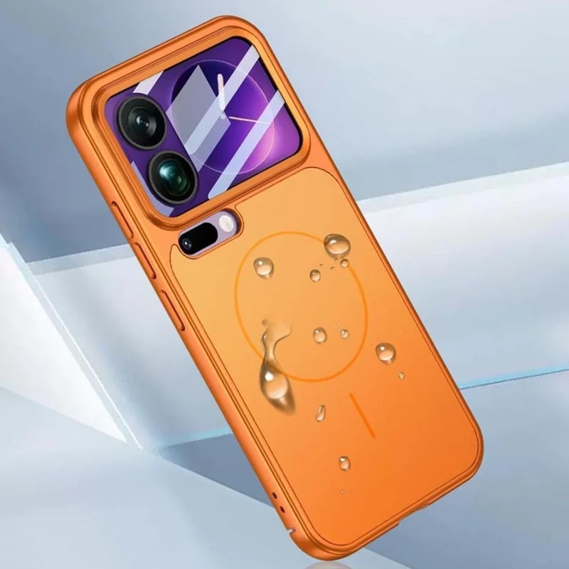 For Xiaomi 17 Pro Max Magnetic Case Transform to for iPhone 17 Pro Max Matte PC Phone Cover with Rear Screen Film - Silver