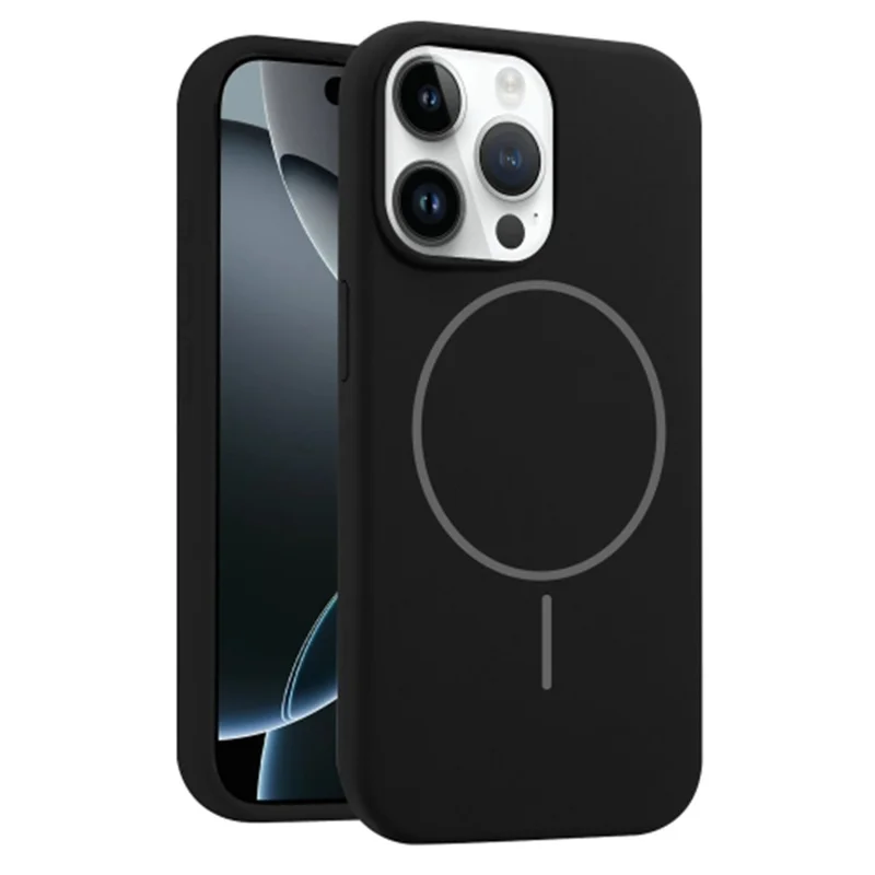 Custodia per iPhone 13 Pro compatibile con MagSafe Silicone liquido Anti-caduta Custodia per telefono - Nero