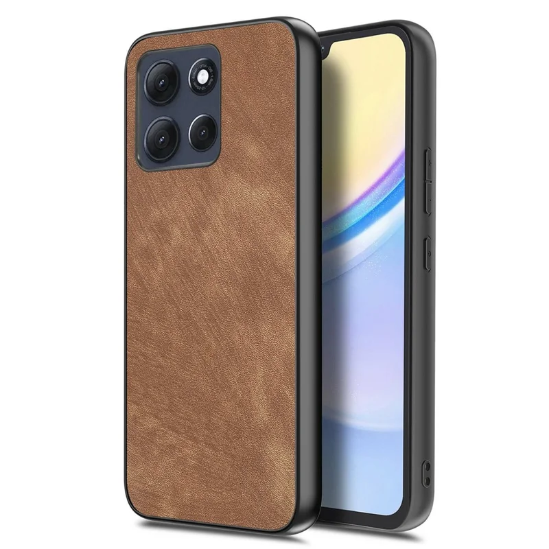 Étui Motorola Moto G86 Power 5G Antichoc Slim Rétro en Cuir Marron