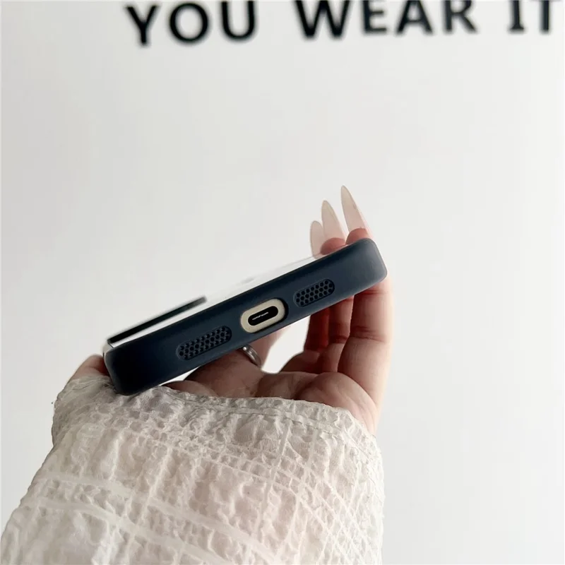 Custodia magnetica per iPhone 14 Pro Max, 4 colori, NFC, personalizzabile, copertura dello schermo rotondo, Smart E-Ink