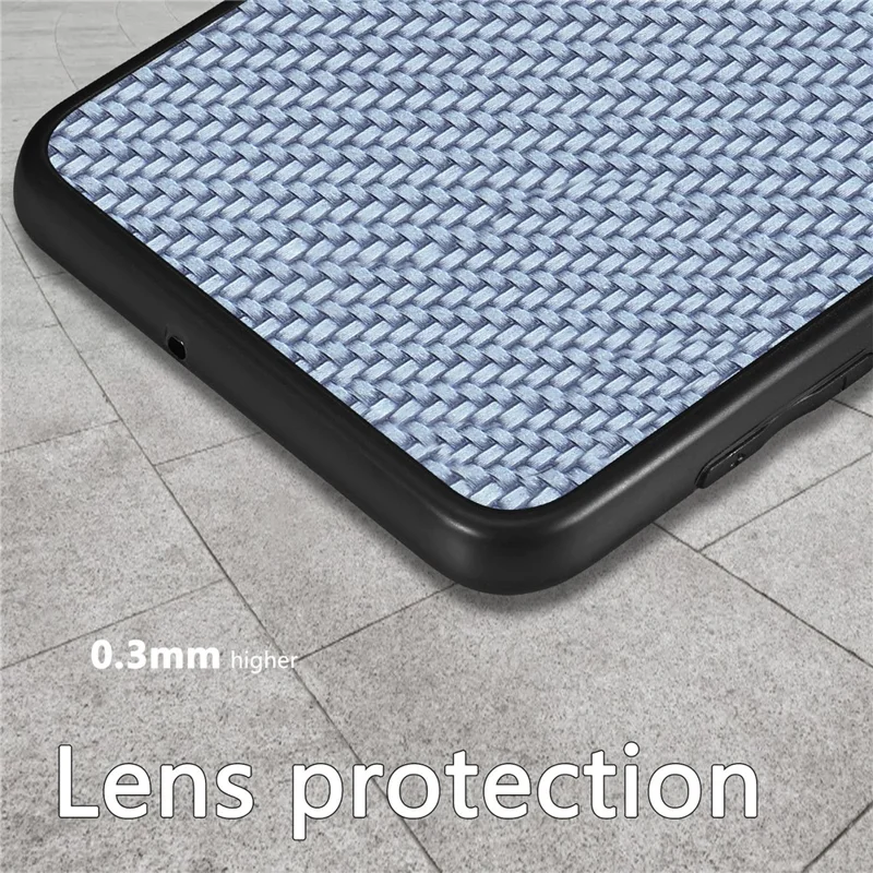 For Motorola Moto G86 5G Case Carbon Fiber Texture PU Leather + PC + TPU Phone Cover - Black