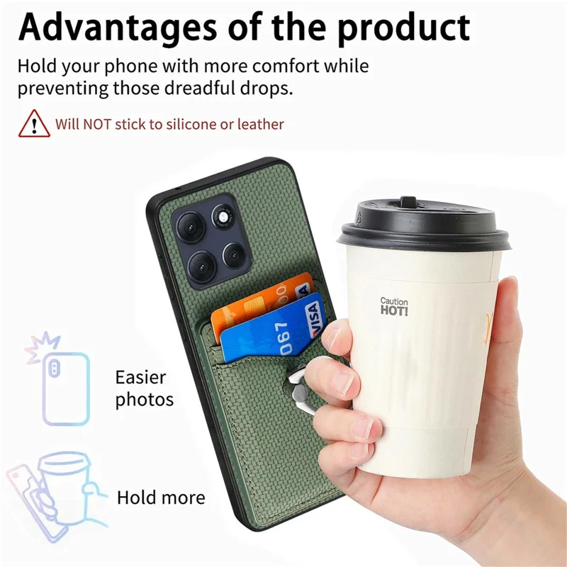 Motorola Moto G86 5G Hülle mit Kartenfächern, Ringhalter, Ständer, Handyhülle - Schwarz