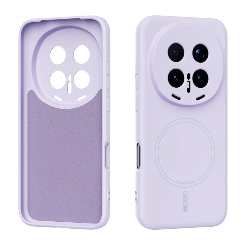 ABEEL For Honor Magic8 Pro 5G Magnetic Case Skin Touch Liquid Silicone Phone Back Cover - Purple