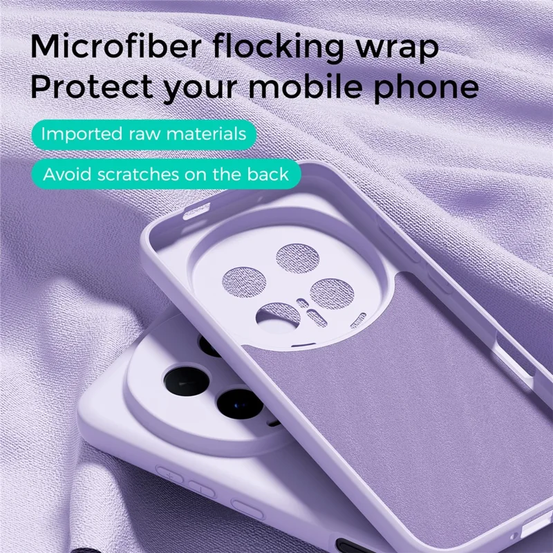 ABEEL For Honor Magic8 Pro 5G Magnetic Case Skin Touch Liquid Silicone Phone Back Cover - Purple