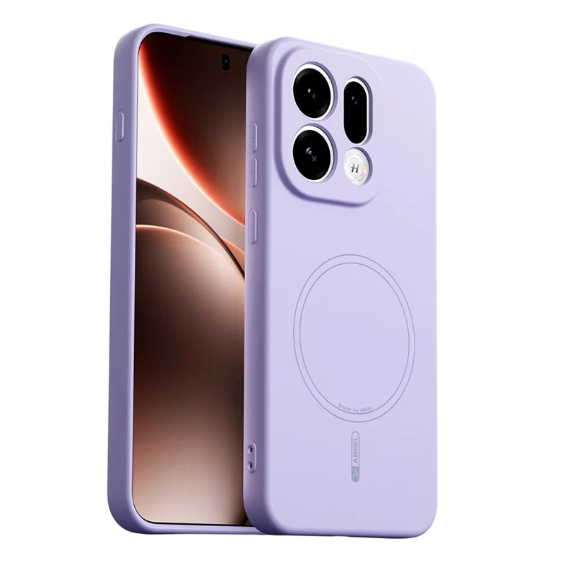 ABEEL Pour Étui Oppo Find X9 5G Compatible avec MagSafe Peau Toucher Liquide Silicone Housse de Téléphone - Violet