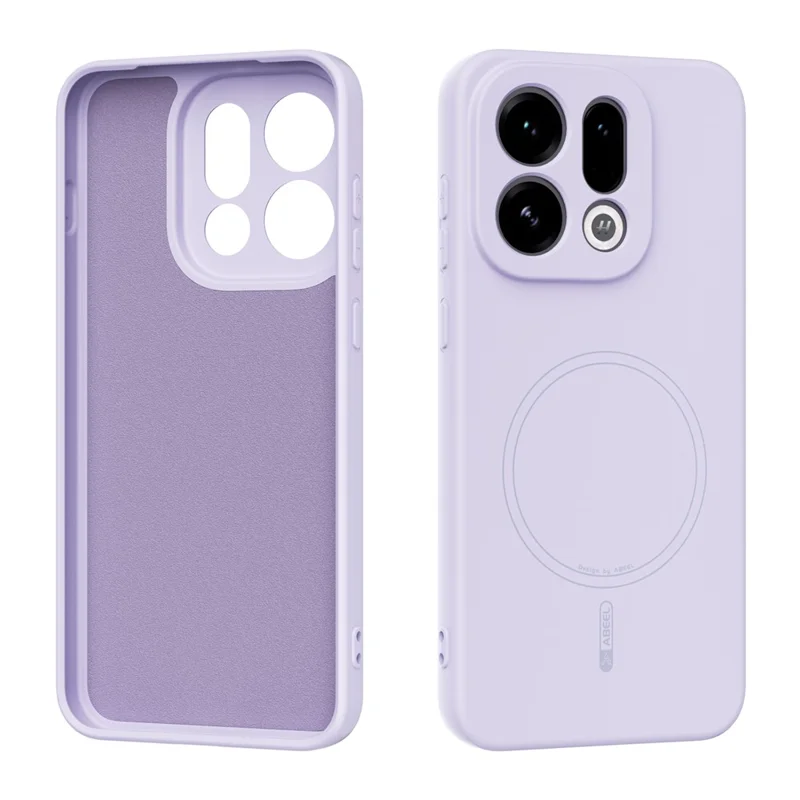 ABEEL Pour Étui Oppo Find X9 5G Compatible avec MagSafe Peau Toucher Liquide Silicone Housse de Téléphone - Violet