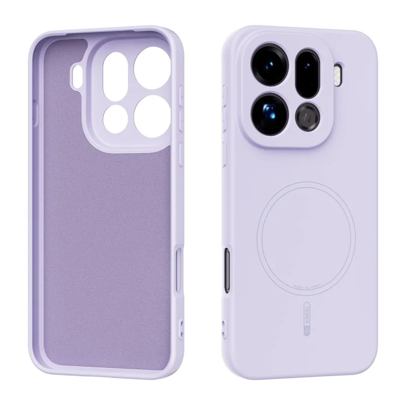 ABEEL Per Custodia Oppo Find X9 Pro 5G Compatibile con MagSafe Skin Touch Liquid Silicone Cover Posteriore per Telefono - Viola