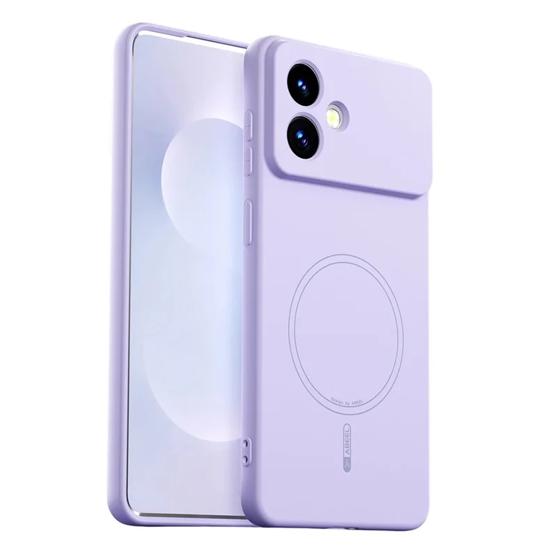 ABEEL Kompatibel mit Samsung Galaxy S26 Edge Hülle für MagSafe Haut Berührungsflüssiges Silikon Handy Rückseite Abdeckung - Lila
