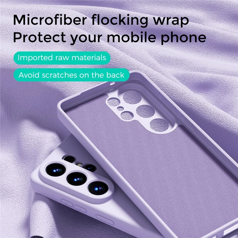 ABEEL til Samsung Galaxy S26 Ultra Case kompatibel med MagSafe Skin Touch Flydende Silikon Telefon Bagdæksel - Lilla