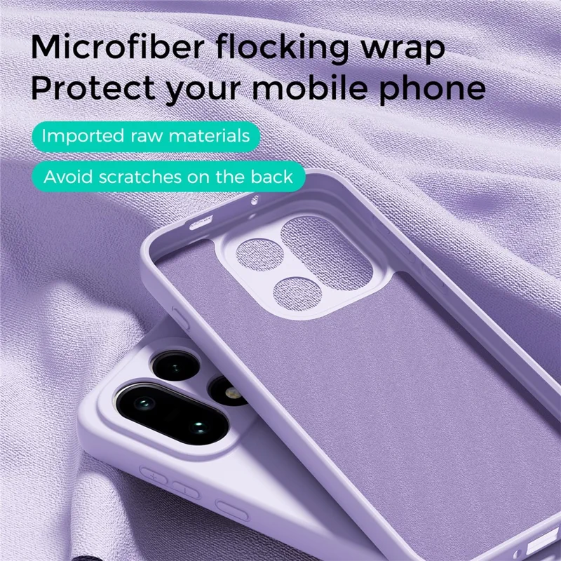 ABEEL voor OnePlus 15 5G-hoesje, compatibel met MagSafe Skin Touch vloeibare siliconen telefoonhoes - Paars