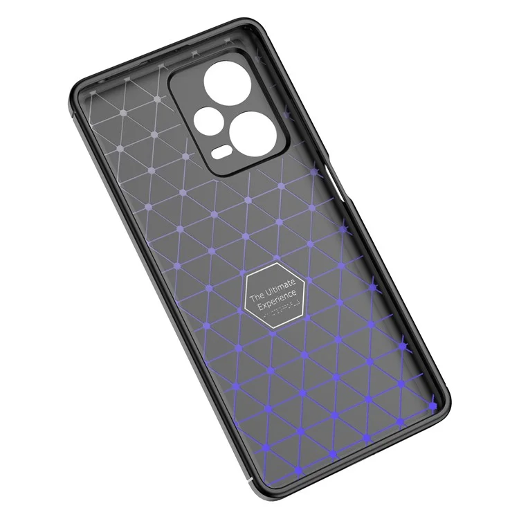 TPU Case para Xiaomi Redmi Note 12 Pro+ 5G, Capa Protetora de Telefone com Textura Antiderrapante de Litchi - Preto