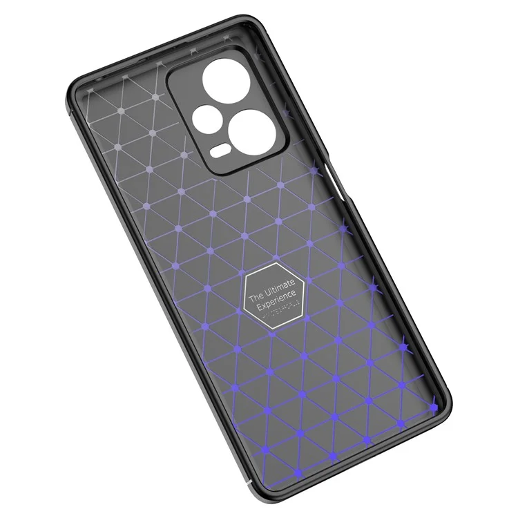 Case TPU Pour Xiaomi Redmi Note 12 Pro 5G, Couverture de Téléphone de Protection de Texture Litchi à L'épreuve Des Chocs - le Noir