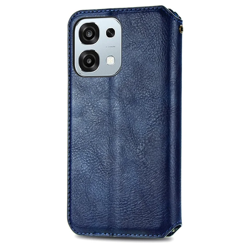 For Oppo A6 Pro 5G  /  F31 5G Case Rhombus Imprint PU Leather Wallet Phone Cover - Blue