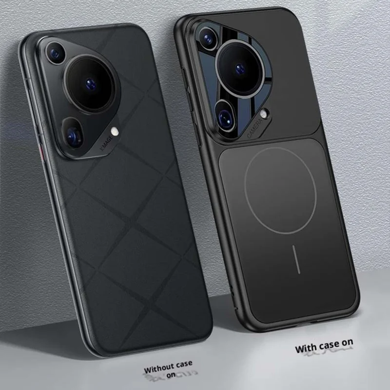 غطاء لهواوي بورا 70 برو / بورا 70 برو+ يحوله إلى غطاء لهاتف آيفون 17 برو، مات من مادة البولي كربونات، متوافق مع MagSafe - فضي