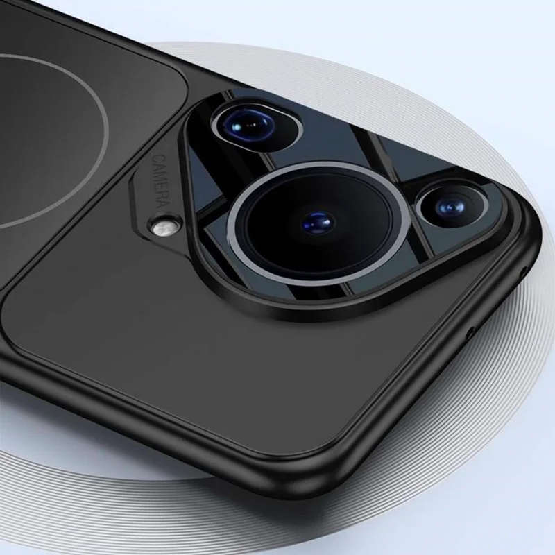 غطاء لهواوي بورا 70 برو / بورا 70 برو+ يحوله إلى غطاء لهاتف آيفون 17 برو، مات من مادة البولي كربونات، متوافق مع MagSafe - فضي