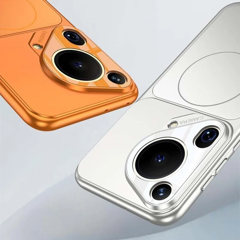 غطاء لهواوي بورا 70 برو / بورا 70 برو+ يحوله إلى غطاء لهاتف آيفون 17 برو، مات من مادة البولي كربونات، متوافق مع MagSafe - فضي
