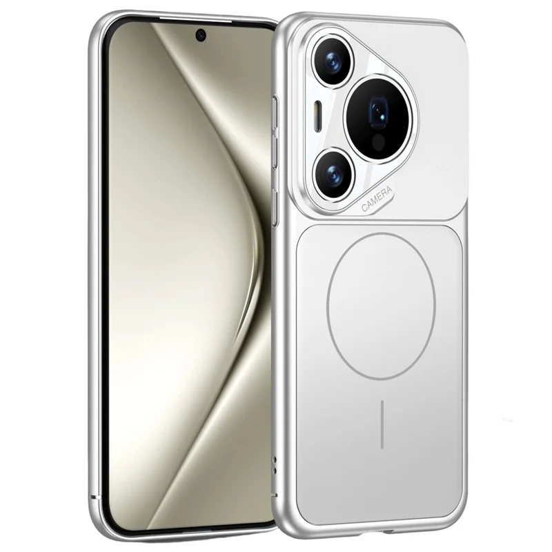 Funda Huawei Pura 70 Transform a Funda de PC Mate Compatible con MagSafe para iPhone 17 Pro - Plata