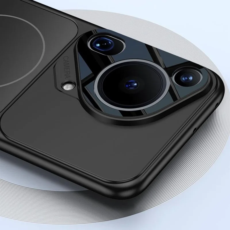 Funda Huawei Pura 70 Transform a Funda de PC Mate Compatible con MagSafe para iPhone 17 Pro - Plata