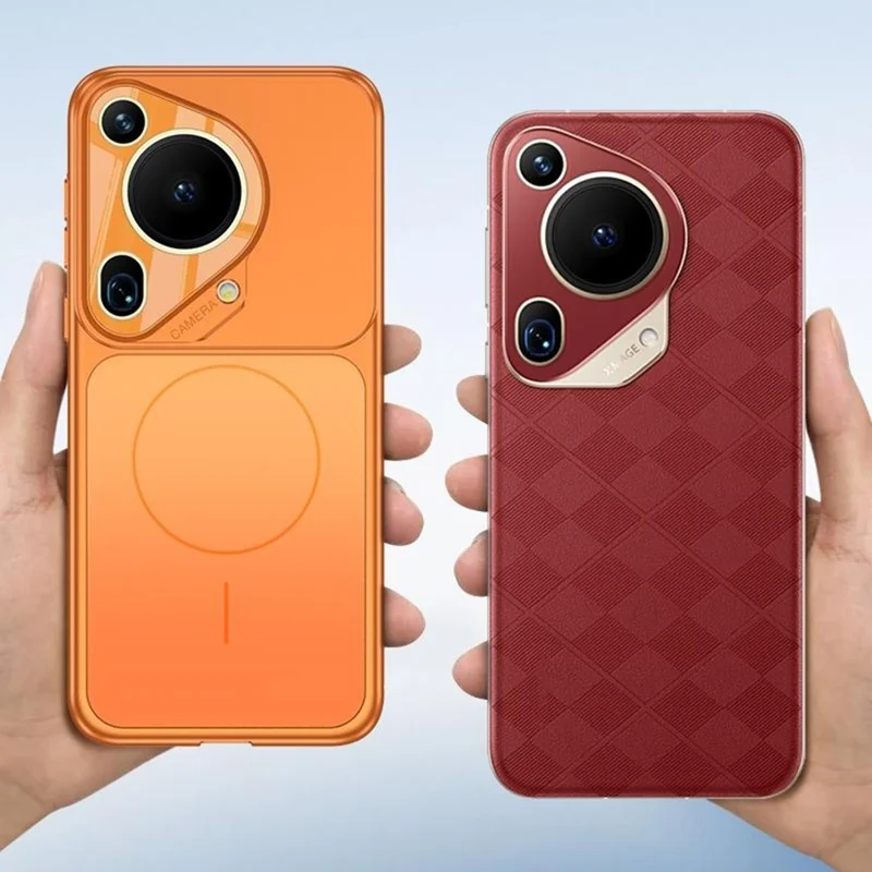 Funda Huawei Pura 70 Transform a Funda de PC Mate Compatible con MagSafe para iPhone 17 Pro - Plata