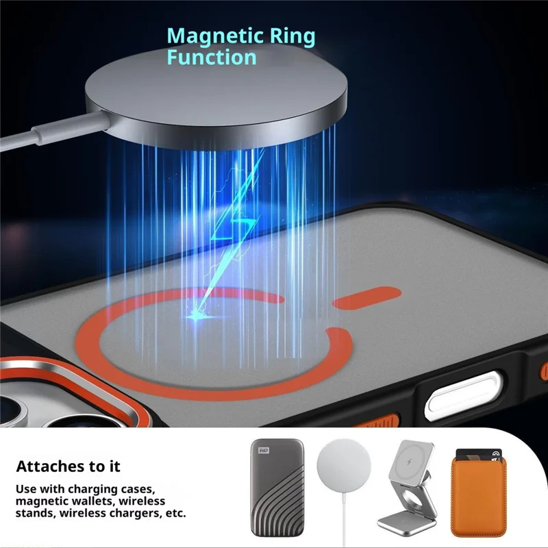 Großeinkauf für iPhone 17 Pro Max Hülle kompatibel mit MagSafe Dual Color PC + TPU Matter Handyhülle - Orange