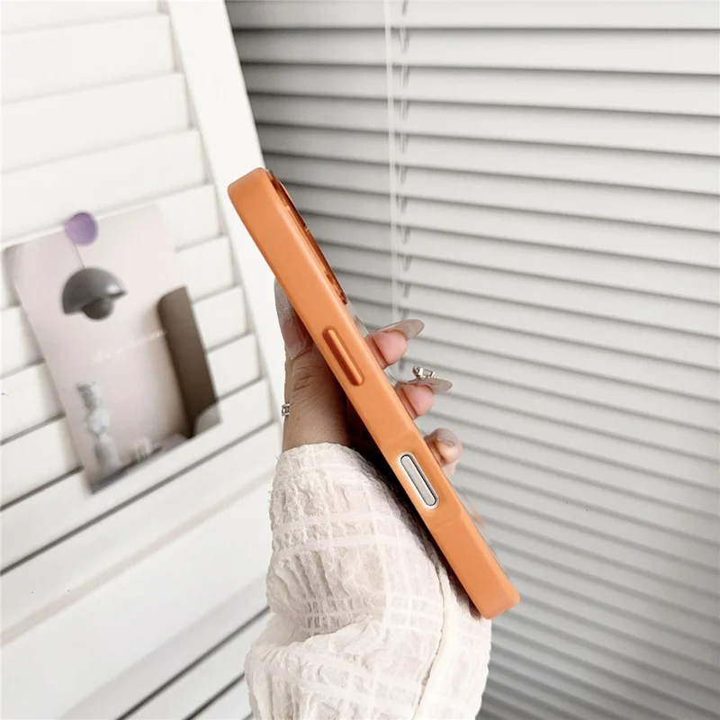 For iPhone 17 E Ink Phone Cover 4-Color Display Pattern Customized Case - Orange