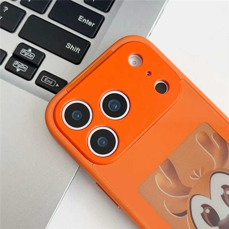 For iPhone 17 Pro E Ink Phone Cover 4-Color Display Pattern Customized Case - Grey