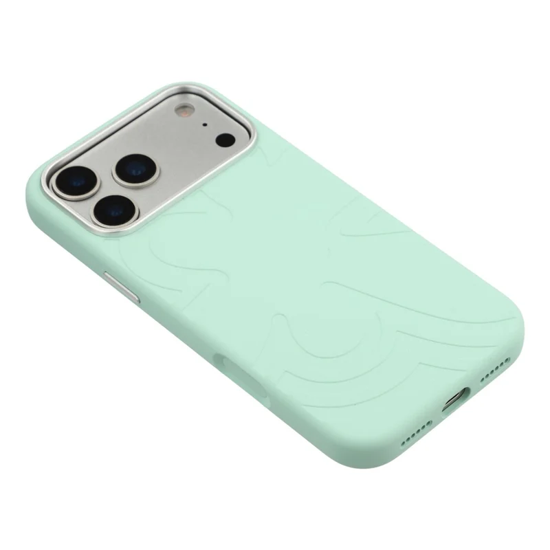 JAUCASE For iPhone 17 Pro Case Compatible with MagSafe Metal Camera Frame Liquid Silicone Phone Cover - Green