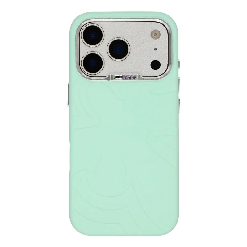 JAUCASE Per iPhone 17 Pro Max Custodia Compatibile con MagSafe Decorazione di Strass Cornice Fotocamera in Metallo Custodia in Silicone Liquido - Verde