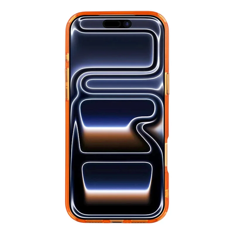 JAUCASE For iPhone 17 Pro Case Glitter Kickstand Rhinestone Lens Frame TPU + PC Phone Cover - Transparent Orange