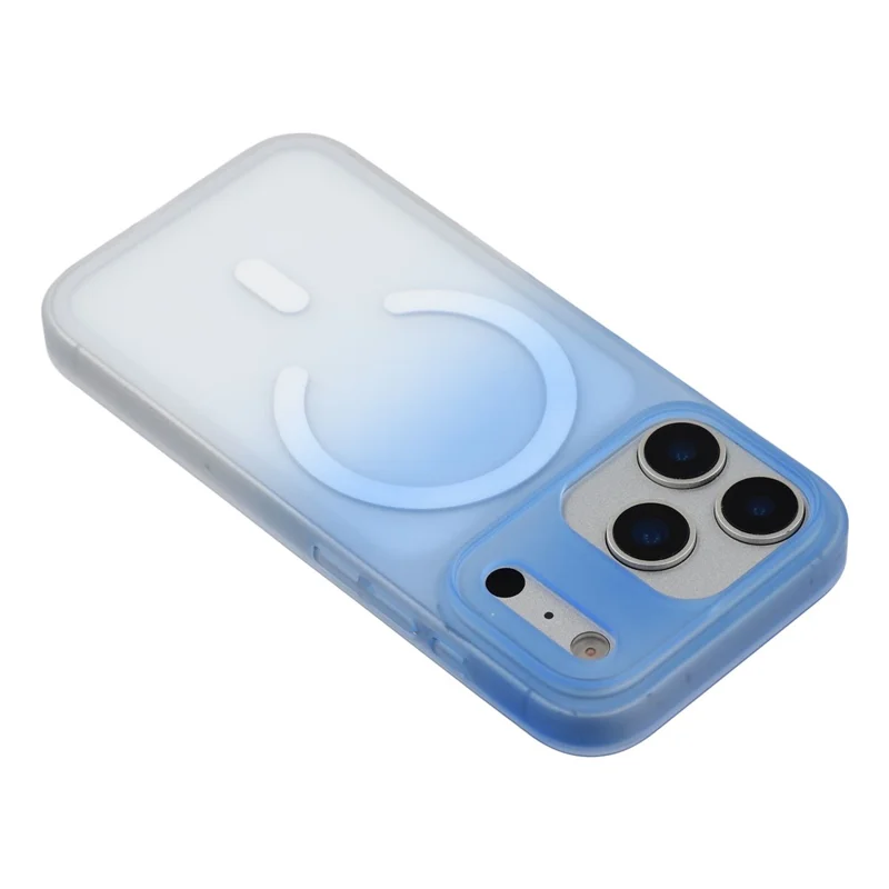 JAUCASE Für iPhone 17 Pro Max Hülle Kompatibel mit MagSafe TPU + PC Farbverlauf Matte Handyhülle - Farbverlauf Blau