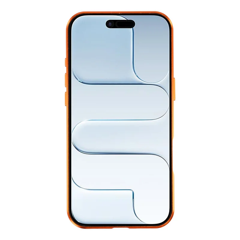 iPhone Air Case Anti-Spy Doppelseitiges gehärtetes Glas + Magnetischer Metallrahmen Handyhülle - Orange