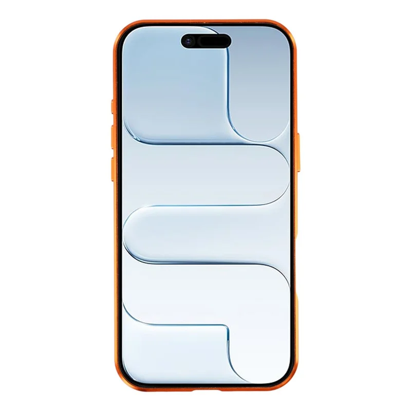 iPhone Air Hülle Ultra Clear Doppelseitiges Gehärtetes Glas + Magnetischer Metallrahmen Handyhülle - Orange