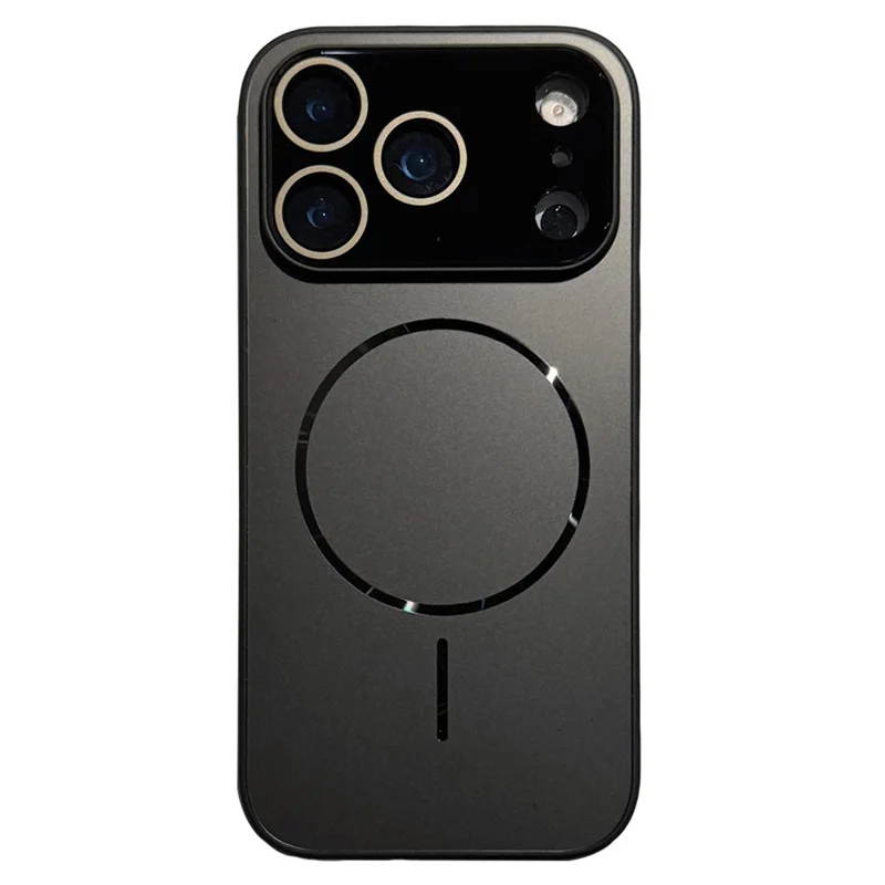 Funda para iPhone 17 Pro Max compatible con MagSafe Piel-toque TPU + Cubierta de teléfono PC con película de lente - Negro