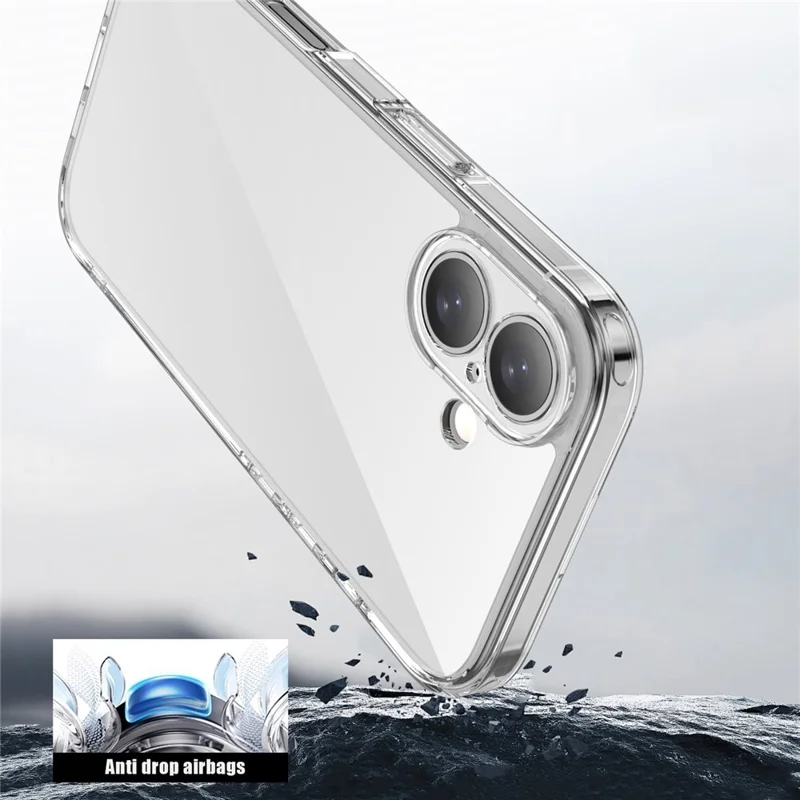 IPAKY For iPhone 17 Clear Phone Case TPU + PC Slim Phone Back Cover - Transparent