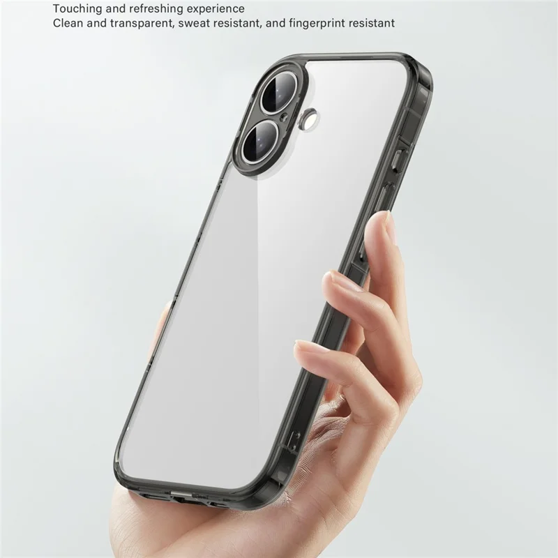 IPAKY For iPhone 17 Clear Phone Case TPU + PC Slim Phone Back Cover - Transparent