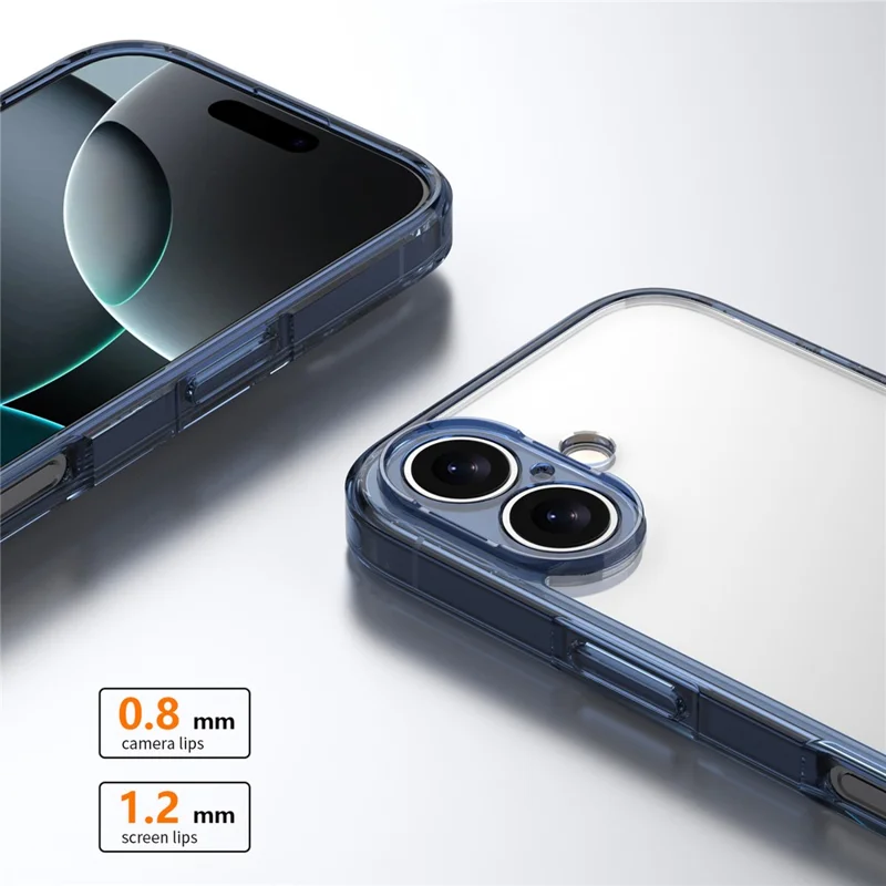 IPAKY For iPhone 17 Clear Phone Case TPU + PC Slim Phone Back Cover - Transparent