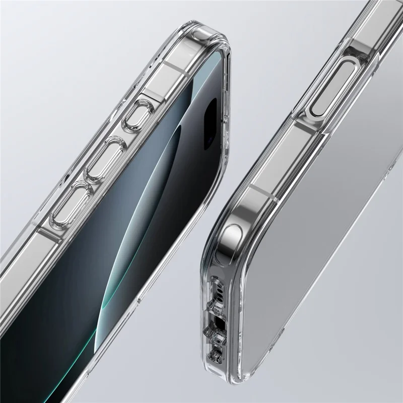 IPAKY For iPhone 17 Clear Phone Case TPU + PC Slim Phone Back Cover - Transparent