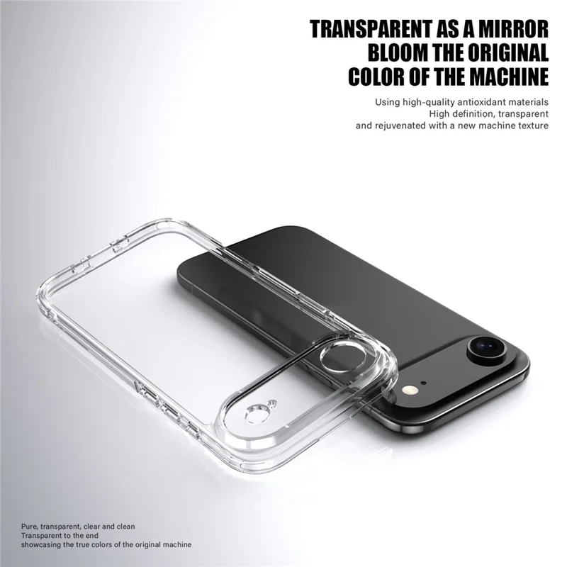 IPAKY For iPhone Air Clear Phone Case TPU + PC Slim Phone Back Cover - Transparent