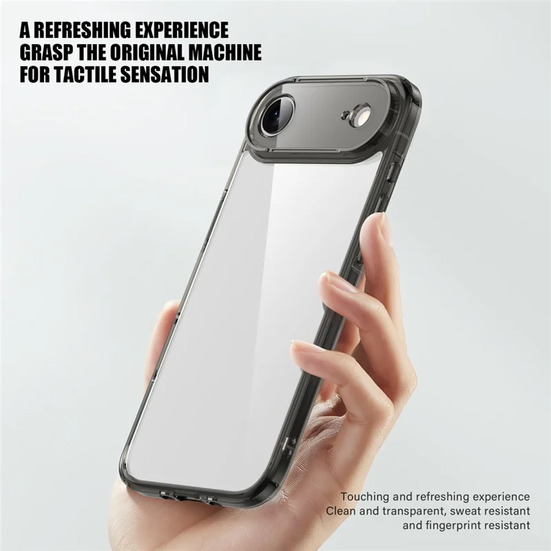 IPAKY For iPhone Air Clear Phone Case TPU + PC Slim Phone Back Cover - Transparent