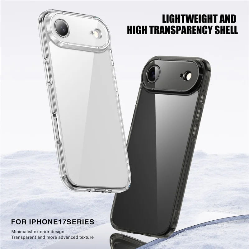 IPAKY For iPhone Air Clear Phone Case TPU + PC Slim Phone Back Cover - Transparent