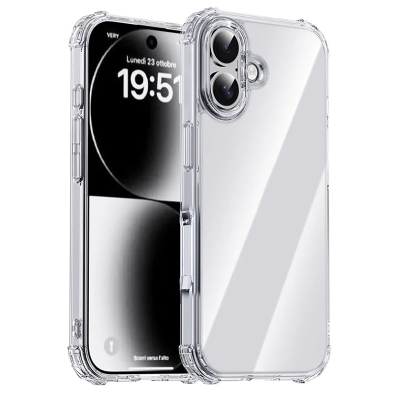 Étui IPAKY pour iPhone 17 Coque Transparente Antichoc à Quatre Coins Housse Arrière de Téléphone