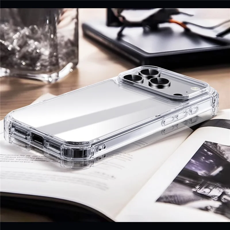 IPAKY For iPhone 17 Pro Case Four Corner Shockproof Clear Phone Back Cover