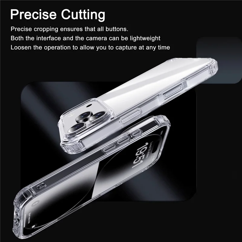 IPAKY For iPhone 17 Pro Case Four Corner Shockproof Clear Phone Back Cover