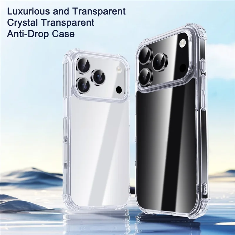 Étui IPAKY pour iPhone 17 Pro Max Coque de protection aux quatre coins transparente