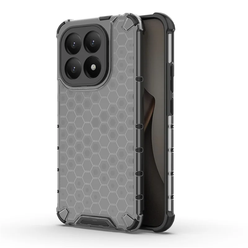 Чехол для Xiaomi 15T PC + TPU, черный, сотовая форма