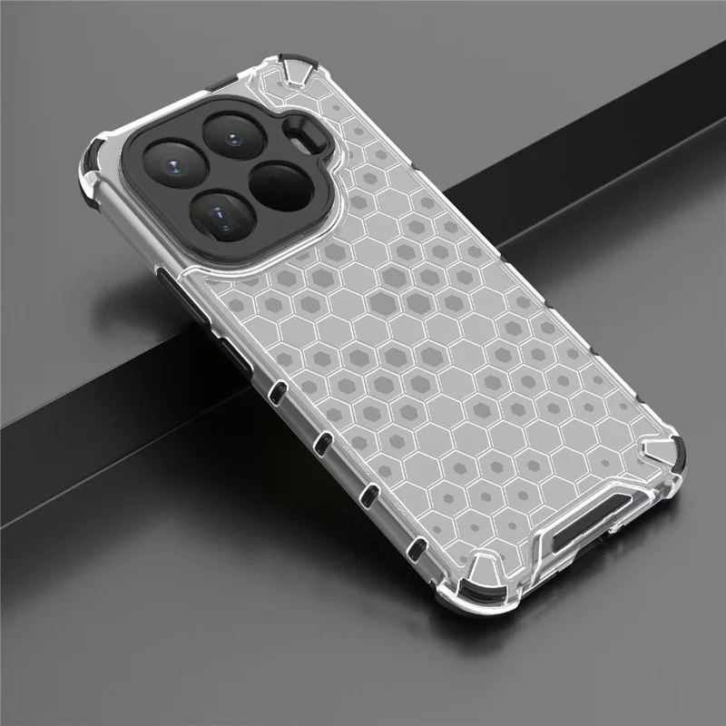 Funda Xiaomi 15T Pro de PC + TPU, Cubierta de teléfono con forma de panal - Gris