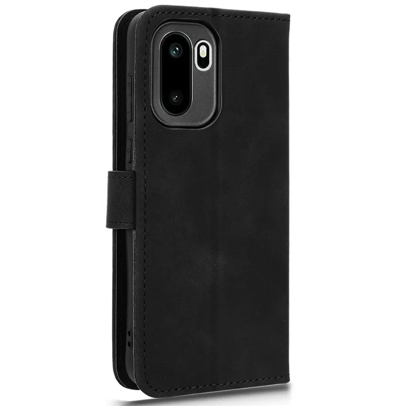 For OnePlus 15R 5G / Ace 6T 5G / Ace 6 5G Leather Case Skin Feel Anti Drop Wallet Flip Phone Cover - Black