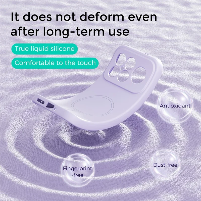 ABEEL Para Xiaomi Redmi K90 Pro Max 5G Capa Compatível com MagSafe Pele Toque Líquido Silicone Capa Traseira do Telefone - Roxo